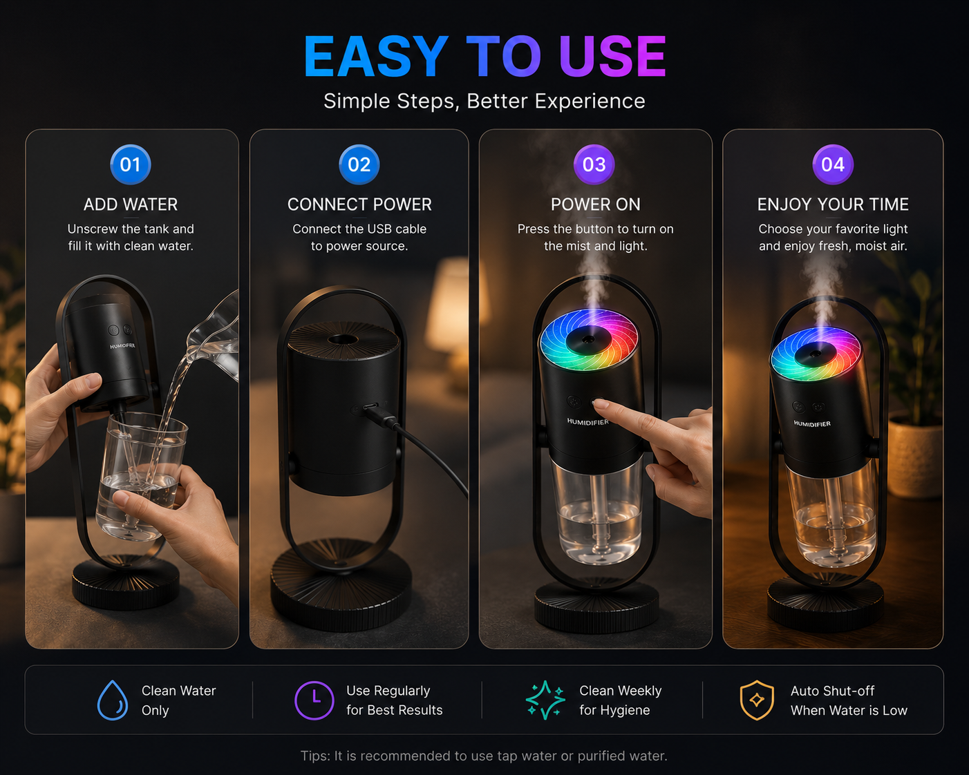 GlowMist™ Mini USB Air Humidifier