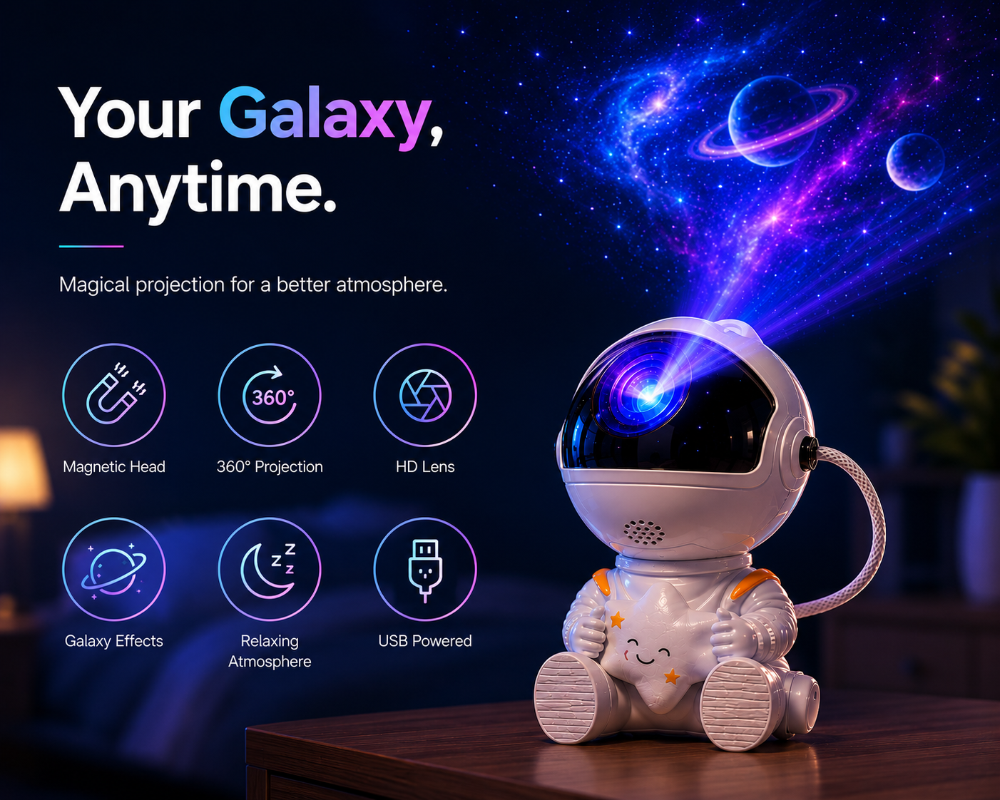 Astronaut Galaxy Projector