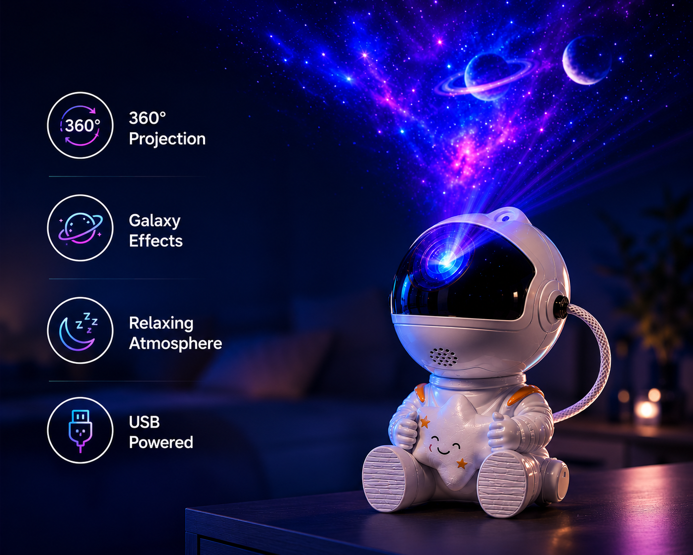 Astronaut Galaxy Projector