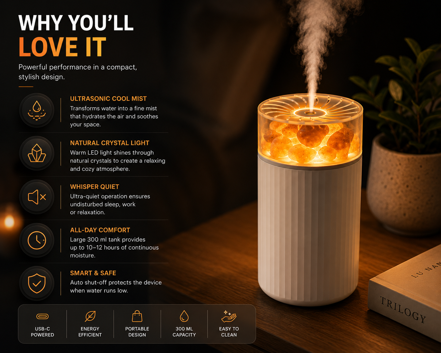 Veloro™ Crystal Aroma Diffuser