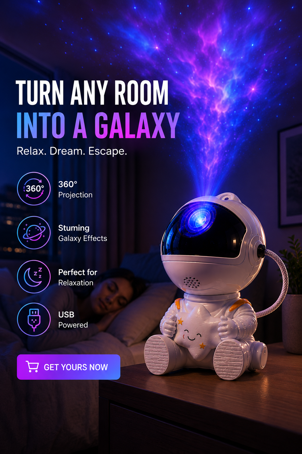 Astronaut Galaxy Projector