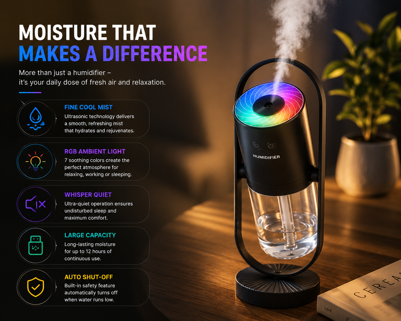 GlowMist™ Mini USB Air Humidifier