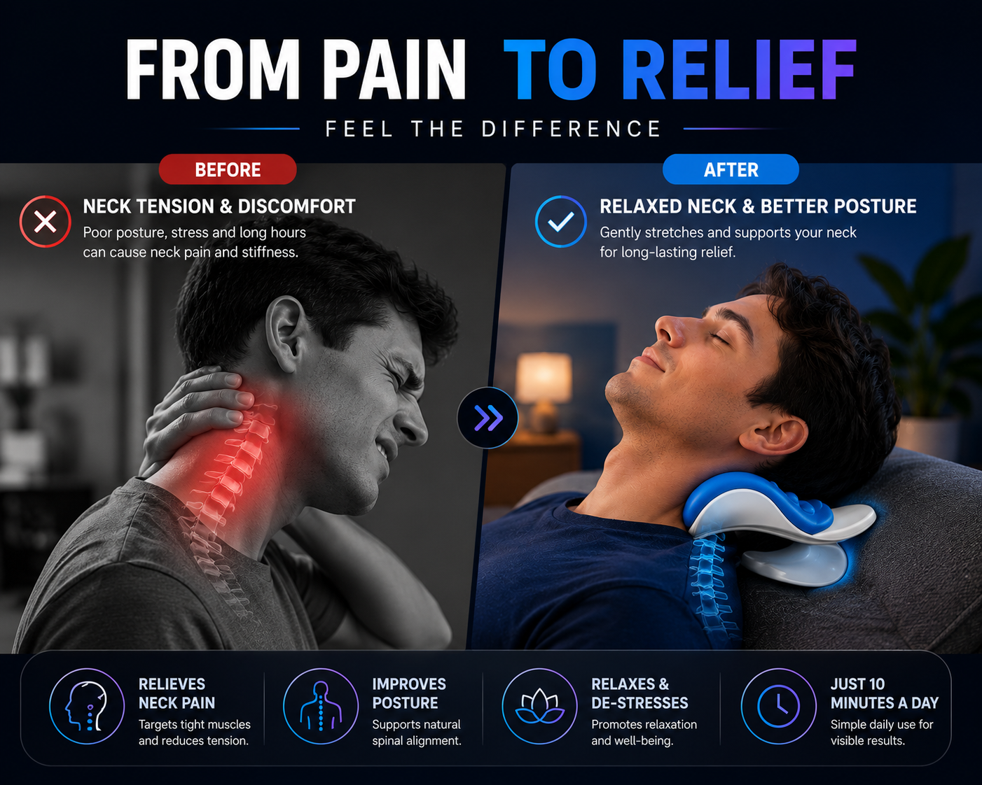 Veloro™ CloudRest Neck Pillow
